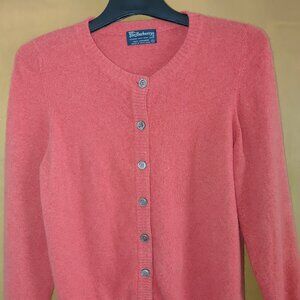 Vintage BURBERRYS Woman's 100% Cashemire Button-up Cardigan Size M Pre-owned
